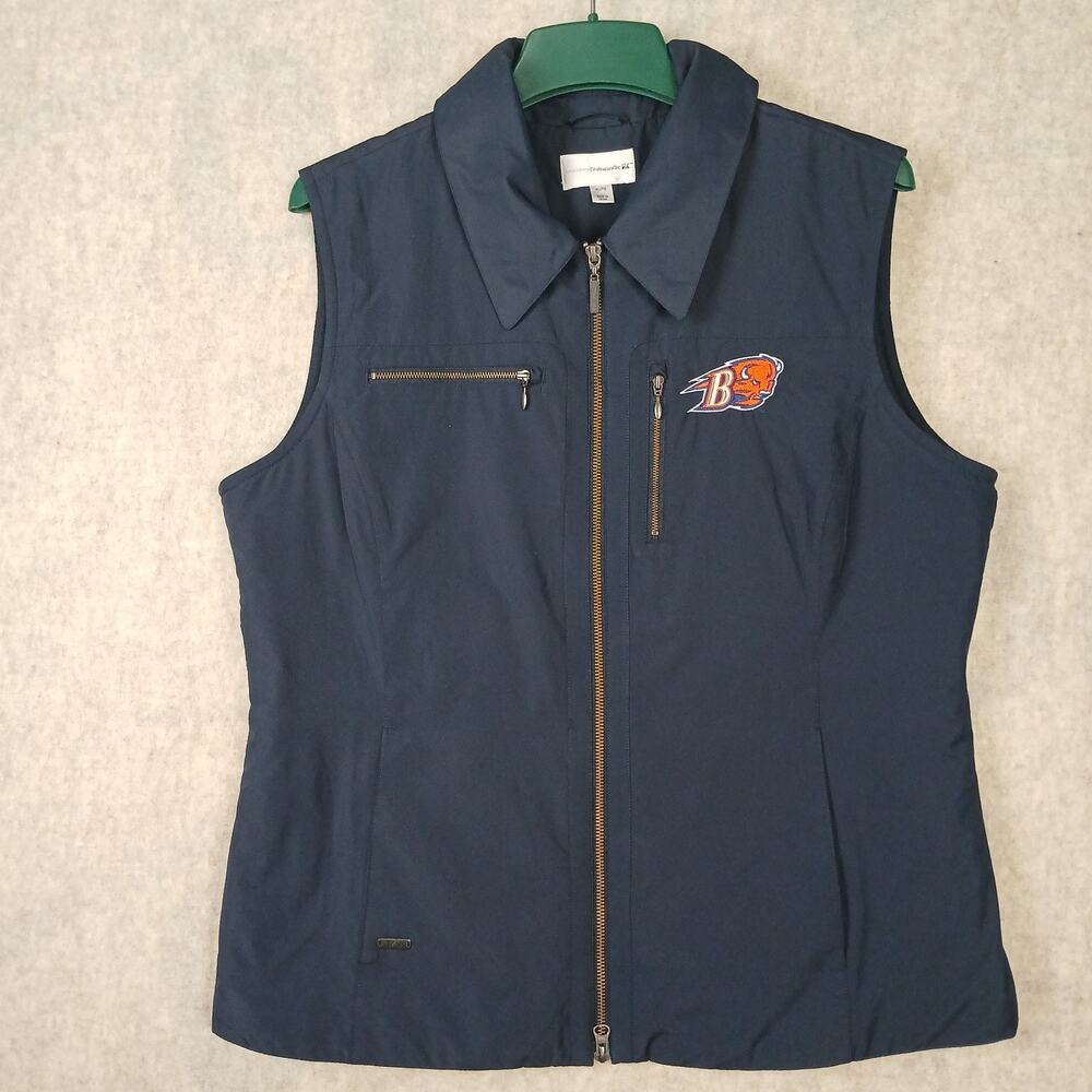Bucknell University BU Bison Cutter & Buck Women's WeatherTec Vest Navy Size XL